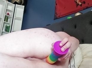 masturbation, amateur, anal, ados, jouet, gode, solo, tatouage