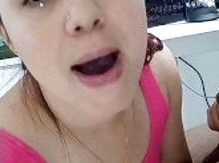 blowjob-seks-dengan-mengisap-penis, cumshot-keluarnya-sperma, latina, handjob-seks-dengan-tangan-wanita-pada-penis-laki-laki, berambut-merah, oral-melalui-mulut, kecil-mungil, argentina, realitas, payudara-kecil