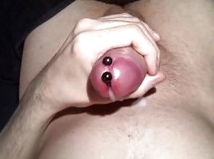 masturbation, gay, secousses, ejaculation, percé, solo