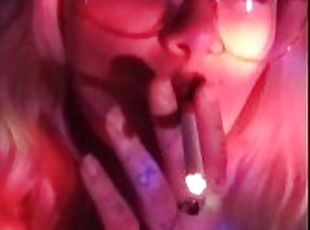 amateur, mamada, adolescente, rubia, mona, fetichista, a-solas, fumando