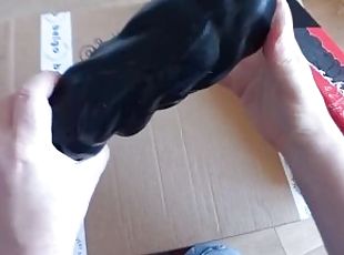 All black stéroïd train harder flexxx - ALLEZ! unboxing dildo