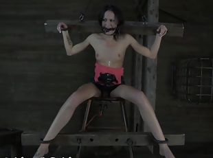 leksak, bdsm, gagging, bondage, brunett