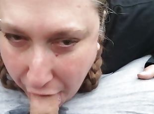 nudiste, en-plein-air, public, amateur, fellation, ejaculation-sur-le-corps, énorme-bite, milf, belle-femme-ronde, double