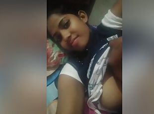 Today Exclusive- Cute Desi Girl Blowjob And Showing Her Boobs Part 2