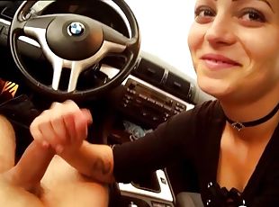 Hungarian Chick Sucks A Penis In BMW - Pov Porn