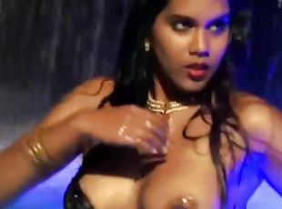 amateur, indien, danse, solo, brunette, taquinerie