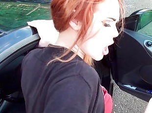 British redhead sucks cock