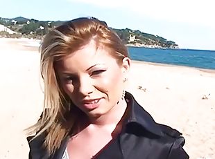 milf, hardcore, plage, blonde