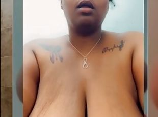 gros-nichons, ébène, milf, black, belle-femme-ronde, bout-a-bout