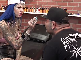 Behind the scenes with tattooed beauty Amber Luke