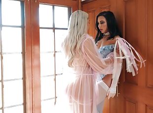 lesbienne, pornstar, lingerie