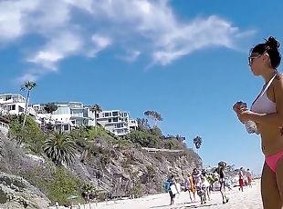 Schönes Höschen Deutsch Big Ass, wenn Sie an den Strand gehen