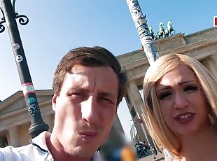 german blonde teen public sex pick up POV