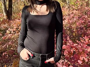 Cute Stepsister Swallow In Forest . Follow Nicky Mist 60fps 4k