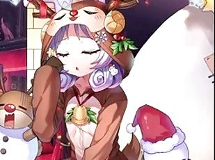 meando, con-los-dedos, anime, hentai, navidad