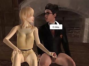 3d animated blonde handjob sex