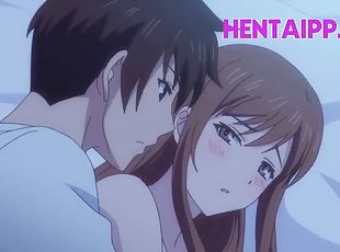 blasen, beule-schuss, creampie, anime, hentai, schwester, brunette