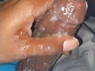 masturbation, amateur, ébène, énorme-bite, black, secousses, solo, bite