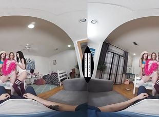 VR dorm room sorority sisters - Brunette