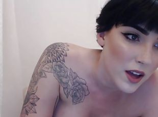 bañando, webcam, tatuaje