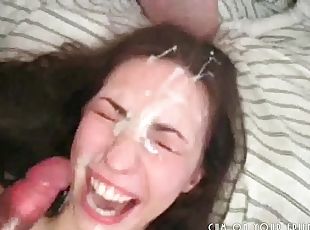 amateur, ejaculation-sur-le-corps, hardcore, jeune-18, sur-le-visage, ejaculation, bukkake, mignonne