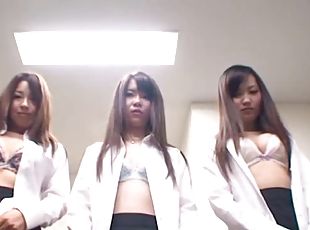 bureau-office, hardcore, japonais, sexe-de-groupe, réalité, soutien-gorge