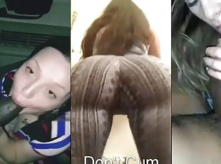 ebony, compilation, svart, cum, rumpe-butt