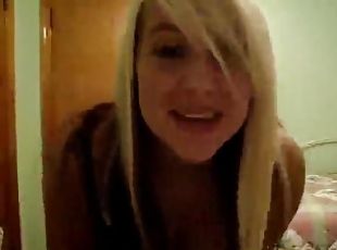 amateur, casero, rubia, webcam, impresionante, a-solas