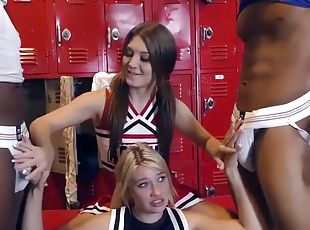 Cheerleader jojo kiss and zelda morrison try bbc