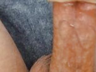 masturbation, amateur, énorme-bite, jouet, secousses, belle, solo, bite