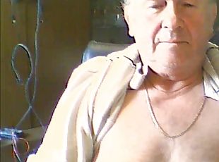 Grandpa cum on cam