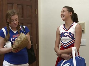 cona-pussy, lésbicas, rabo-de-porco, cheerleaders, uniforme