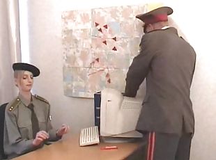 armée, bureau-office, russe, secrétaire, amateur, hardcore, couple, bureau, uniformes, réalité