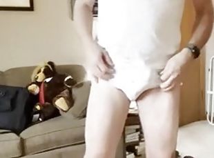 masturbation, amateur, ejaculation-sur-le-corps, gay, décapage, culotte, solo, réalité, taquinerie