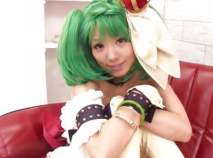 Sexy porn Asian cosplay sluttie bounced hard to a horny hot mans dick