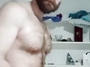 papá, masturbación, amateur, chorro-de-corrida, polla-enorme, gay, europeo, euro, a-solas, papi