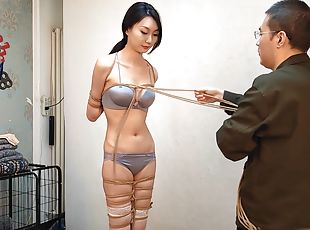 asiatique, bdsm, bas, lingerie, fétiche, bâillonnement, chinoise, bondage, domination, brunette