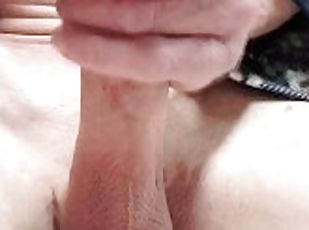 masturbation, amateur, ejaculation-sur-le-corps, énorme-bite, branlette, ejaculation, solo, bite