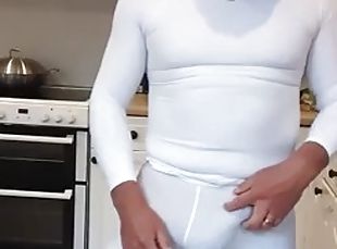 Totally in white lycra