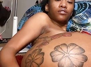 estudiante, anal, negra-ebony, juguete, negra, a-solas