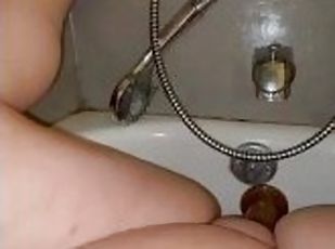 baignade, amateur, jouet, belle-femme-ronde, gode, solo