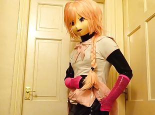 transvestit, amatør, japans, anime, fetish, latex, drillende