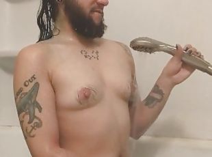 baignade, amateur, anal, douche, solo