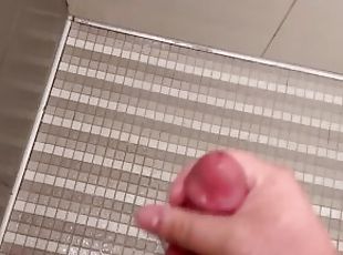 18yr old Latino boy almost got CAUGHT jerking off in gym bathroom