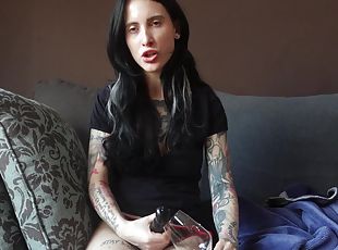 milf, bdsm, solo, elskerinde, brunette, femidom, tatovering