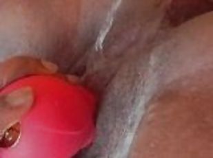 culo, tetas-grandes, masturbación, orgasmo, squirting, amateur, negra-ebony, juguete, a-solas