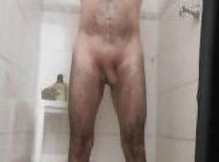 Taking a shower