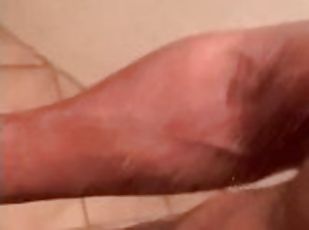 baignade, masturbation, amateur, énorme-bite, black, douche, solo, bite