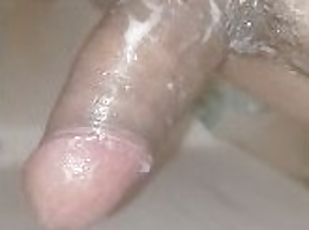 baignade, masturbation, gay, black, solo, musclé, lait