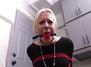 milf, bdsm, fötter, blond, fetisch, ensam, gagging, bondage